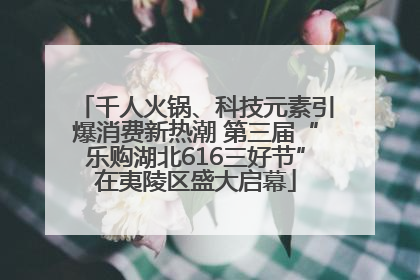 千人火锅、科技元素引爆消费新热潮 第三届“乐购湖北616三好节”在夷陵区盛大启幕