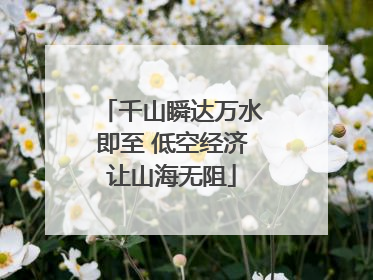 千山瞬达万水即至 低空经济让山海无阻