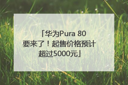 华为Pura 80要来了！起售价格预计超过5000元