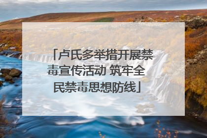 卢氏多举措开展禁毒宣传活动 筑牢全民禁毒思想防线