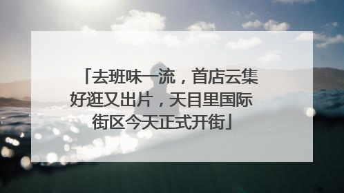 去班味一流，首店云集好逛又出片，天目里国际街区今天正式开街