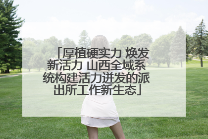 厚植硬实力 焕发新活力 山西全域系统构建活力迸发的派出所工作新生态