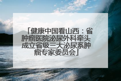 健康中国看山西：省肿瘤医院泌尿外科牵头成立省级三大泌尿系肿瘤专家委员会