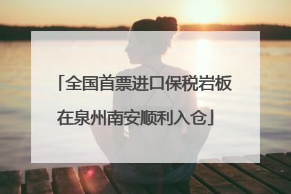 全国首票进口保税岩板在泉州南安顺利入仓