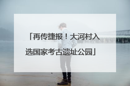 再传捷报！大河村入选国家考古遗址公园