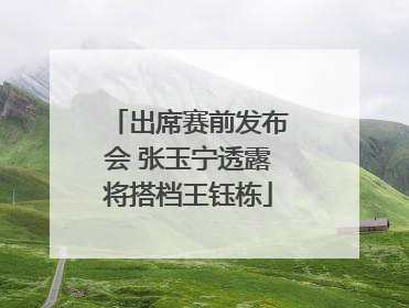 出席赛前发布会 张玉宁透露将搭档王钰栋