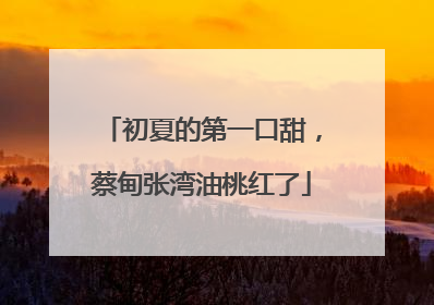 初夏的第一口甜，蔡甸张湾油桃红了