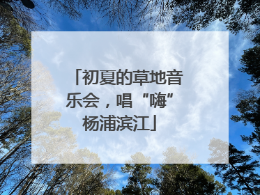 初夏的草地音乐会，唱“嗨”杨浦滨江