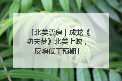 北美票房｜成龙《功夫梦》北美上映，反响低于预期