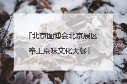 北京图博会北京展区奉上京味文化大餐