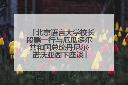 北京语言大学校长段鹏一行与厄瓜多尔共和国总统丹尼尔·诺沃亚阁下座谈