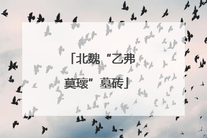 北魏“乙弗莫瓌”墓砖