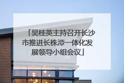 吴桂英主持召开长沙市推进长株潭一体化发展领导小组会议