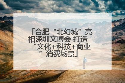 合肥“北幻城”亮相深圳文博会 打造“文化+科技+商业”消费场景