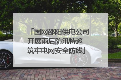国网邵阳供电公司开展雨后防汛特巡 筑牢电网安全防线