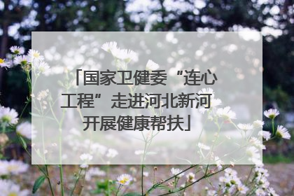 国家卫健委“连心工程”走进河北新河开展健康帮扶