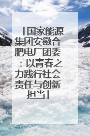国家能源集团安徽合肥电厂团委：以青春之力践行社会责任与创新担当