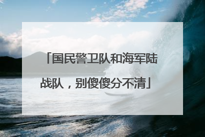 国民警卫队和海军陆战队，别傻傻分不清