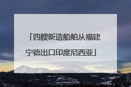 四艘新造船舶从福建宁德出口印度尼西亚