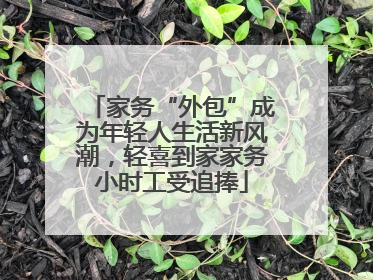 家务“外包”成为年轻人生活新风潮，轻喜到家家务小时工受追捧