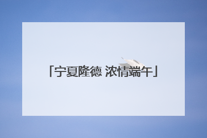 宁夏隆德 浓情端午