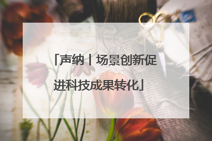 声纳丨场景创新促进科技成果转化