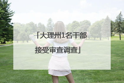 大理州1名干部接受审查调查