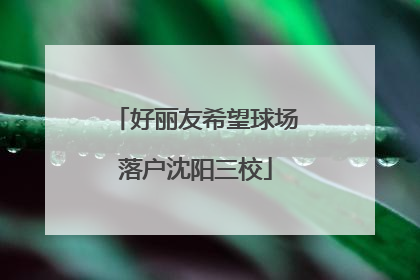好丽友希望球场落户沈阳三校