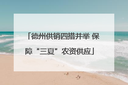德州供销四措并举 保障“三夏”农资供应
