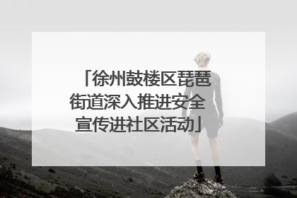 徐州鼓楼区琵琶街道深入推进安全宣传进社区活动