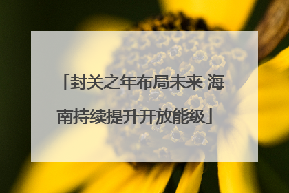 封关之年布局未来 海南持续提升开放能级
