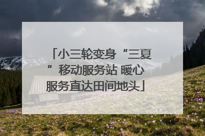 小三轮变身“三夏”移动服务站 暖心服务直达田间地头