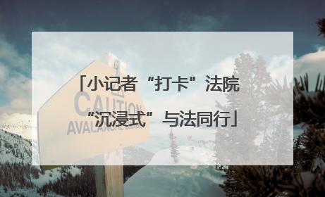 小记者“打卡”法院 “沉浸式”与法同行