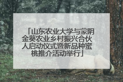 山东农业大学与蒙阴金葵农业乡村振兴合伙人启动仪式暨新品种蜜桃推介活动举行