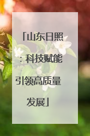 山东日照：科技赋能引领高质量发展