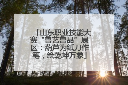 山东职业技能大赛“鲁艺鲁品”展区：葫芦为纸刀作笔，绘乾坤万象
