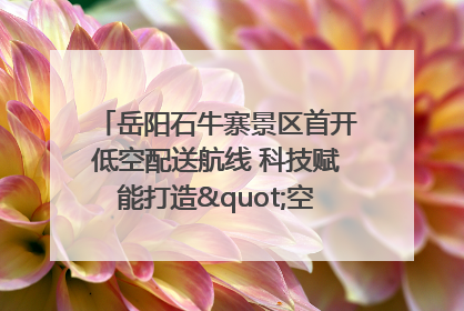 岳阳石牛寨景区首开低空配送航线 科技赋能打造"空中便利店"