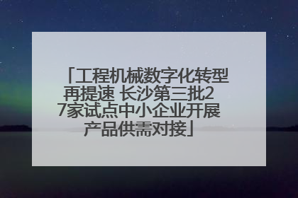工程机械数字化转型再提速 长沙第三批27家试点中小企业开展产品供需对接