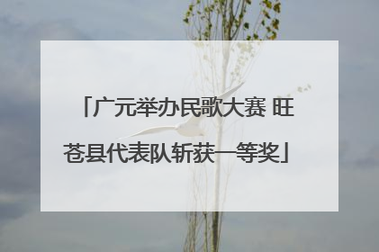 广元举办民歌大赛 旺苍县代表队斩获一等奖