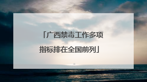 广西禁毒工作多项指标排在全国前列