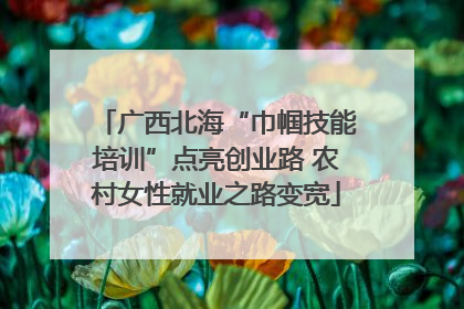 广西北海“巾帼技能培训”点亮创业路 农村女性就业之路变宽