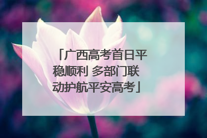 广西高考首日平稳顺利 多部门联动护航平安高考