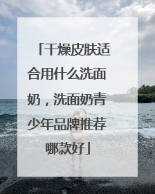 干燥皮肤适合用什么洗面奶，洗面奶青少年品牌推荐哪款好