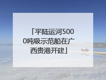 平陆运河5000吨级示范船在广西贵港开建