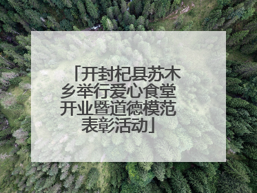 开封杞县苏木乡举行爱心食堂开业暨道德模范表彰活动
