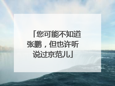 您可能不知道张鹏，但也许听说过京范儿