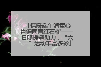 情暖端午润童心 鲁疆同育红石榴——日照援疆助力，“六一”活动丰富多彩