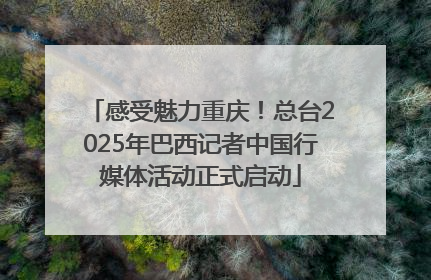 感受魅力重庆！总台2025年巴西记者中国行媒体活动正式启动
