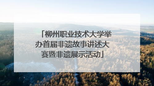 柳州职业技术大学举办首届非遗故事讲述大赛暨非遗展示活动