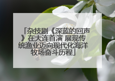 杂技剧《深蓝的回声》在大连首演 展现传统渔业迈向现代化海洋牧场奋斗历程